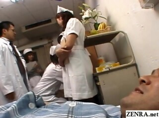 Japanese hospital nurse training day milking patient asian blowjob cumshot